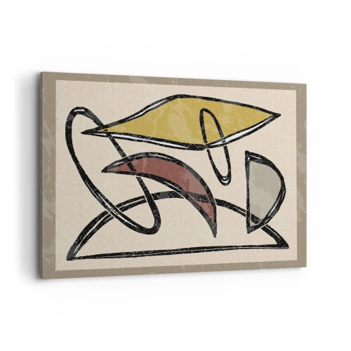 Lærredstryk - Billede på lærred - Vertikaler og niveauer - 120x80 cm