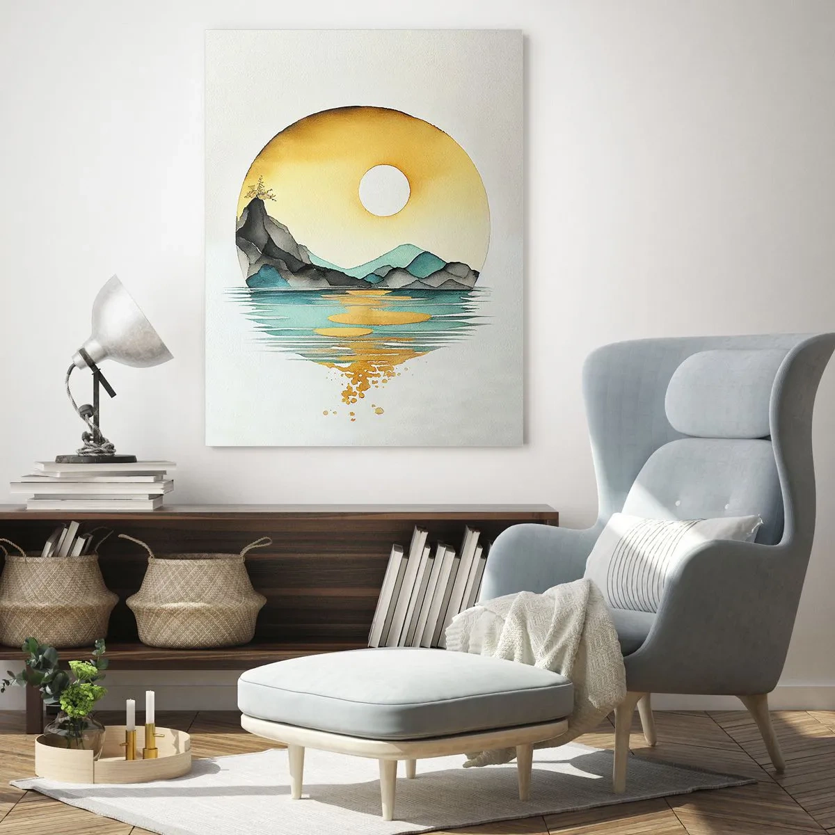 Billede på glas - I en cirkel af skønhed - 50x70 cm