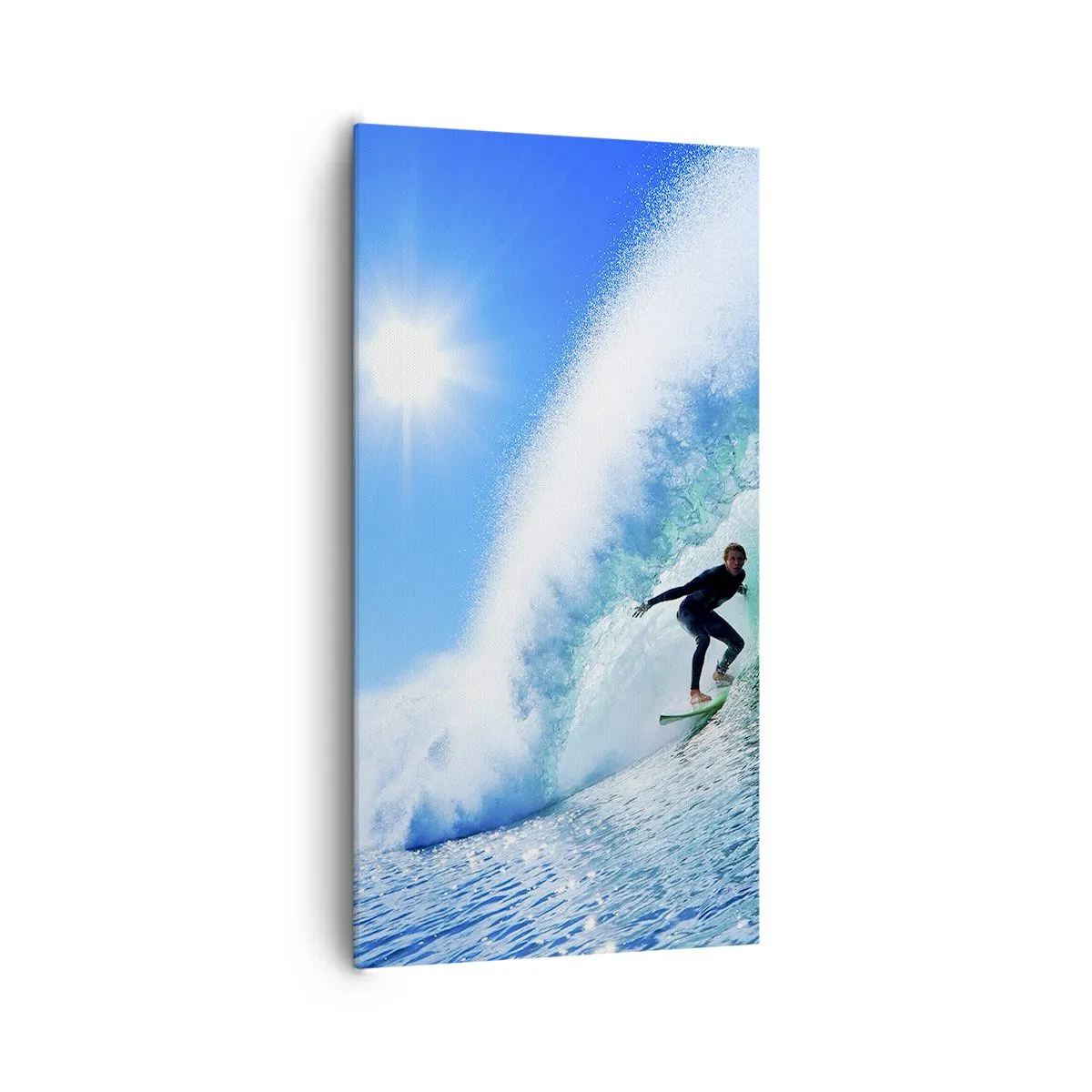 Lærredstryk - Billede på lærred - Gennem den store blå - 65x120 cm