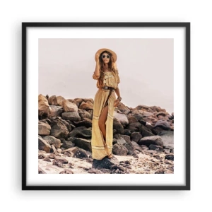 Plakat i sort ramme - Magien ved sten - 50x50 cm