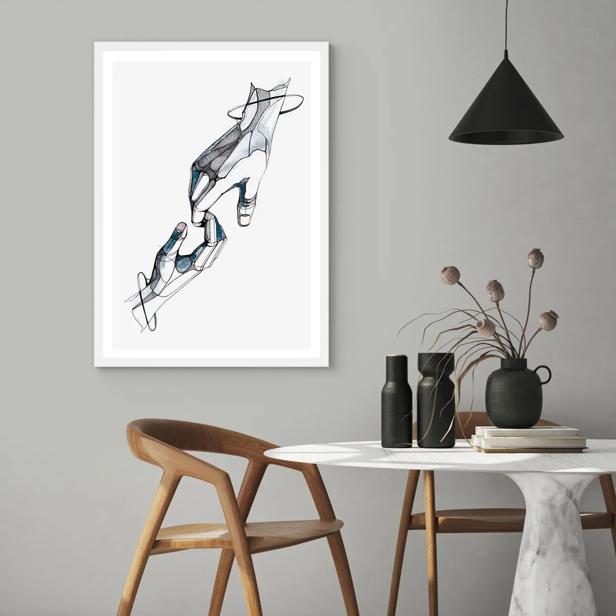 Plakat i hvid ramme - En god gestus - 40x50 cm