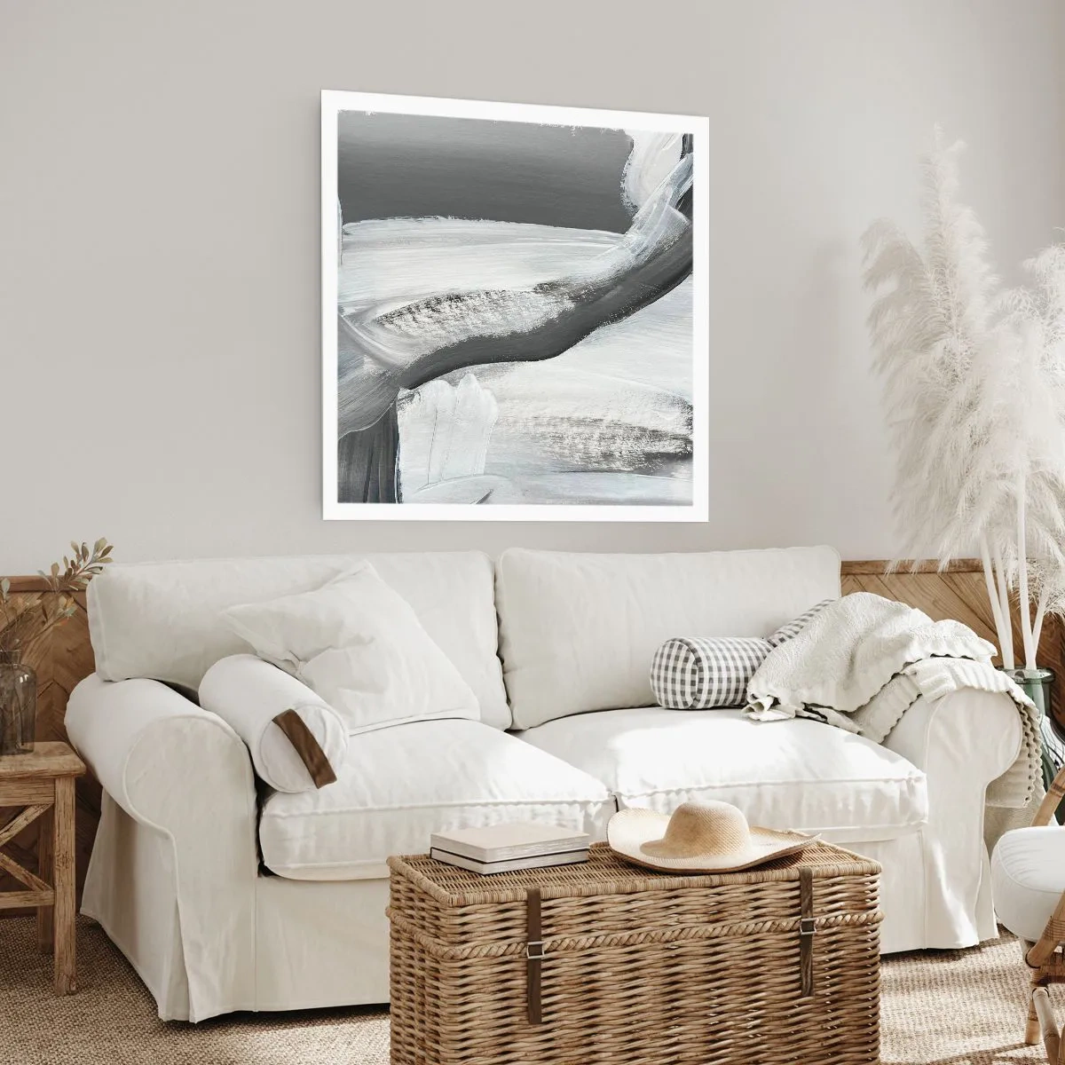 Plakat - Med beslutsom bevægelse - 60x60 cm