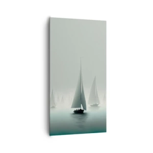 Lærredstryk - Billede på lærred - Bygget af tåge - 65x120 cm