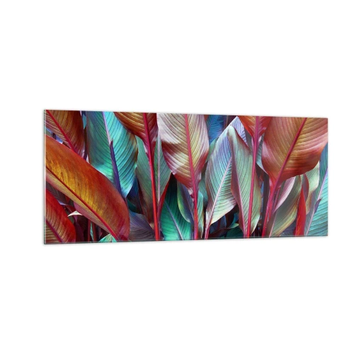 Billede på glas - Farverigt krat - 100x40 cm