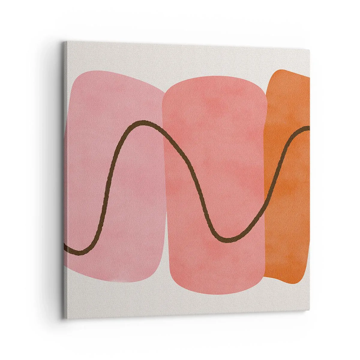 Lærredstryk - Billede på lærred - Formernes blide bevægelse - 60x60 cm