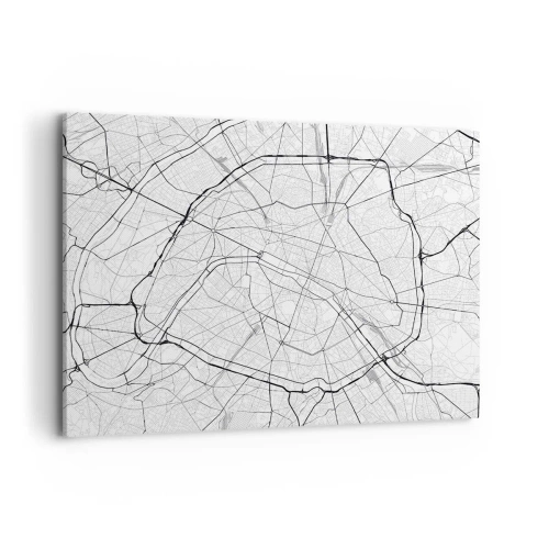 Lærredstryk - Billede på lærred - Paris' blomst - 100x70 cm