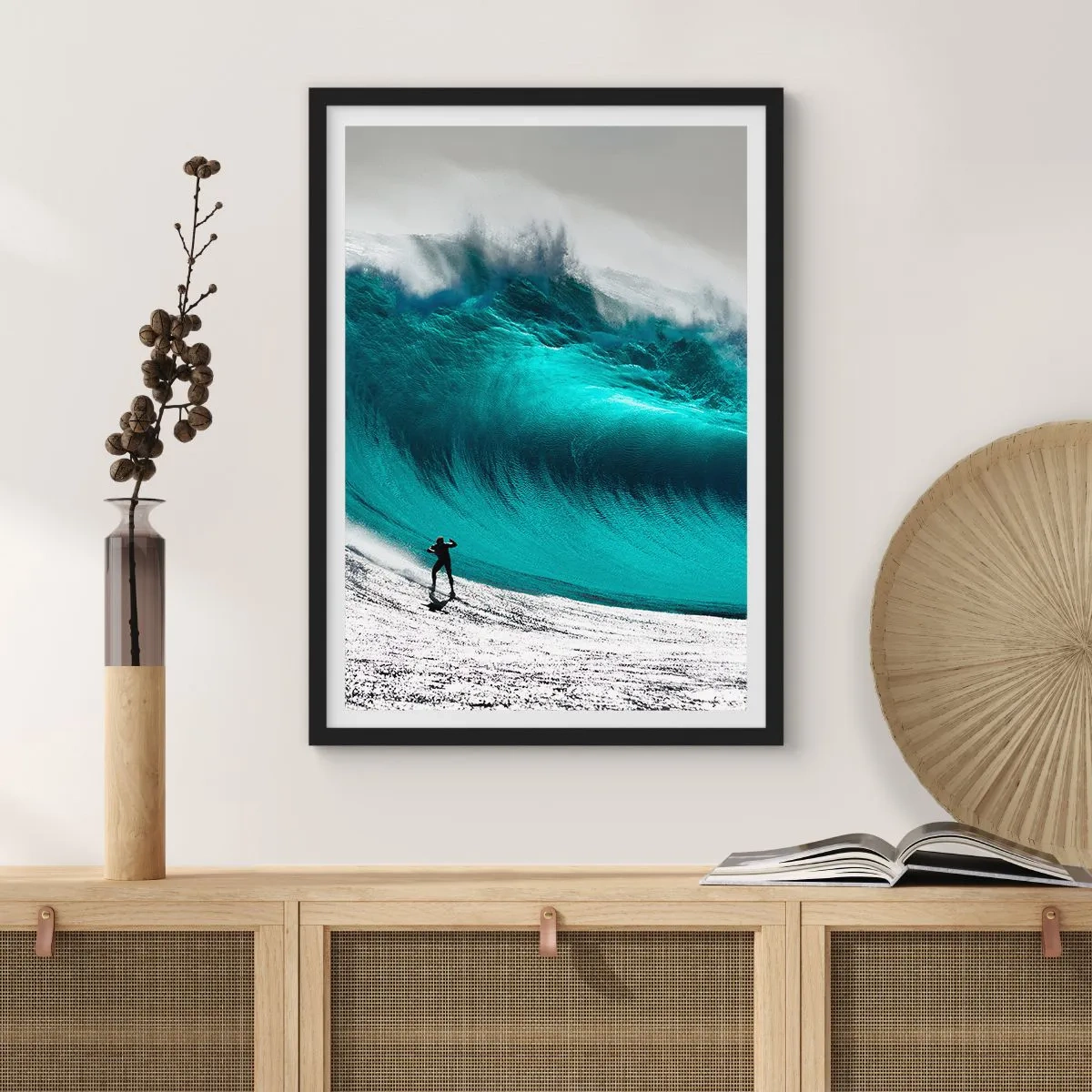 Plakat i sort ramme - Udfordring accepteret - 40x50 cm