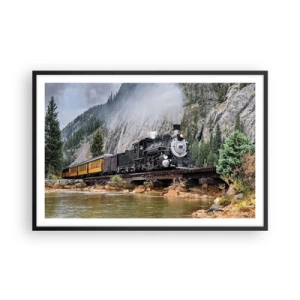 Plakat i sort ramme - Og hvorhen? Hvorhen? - 91x61 cm