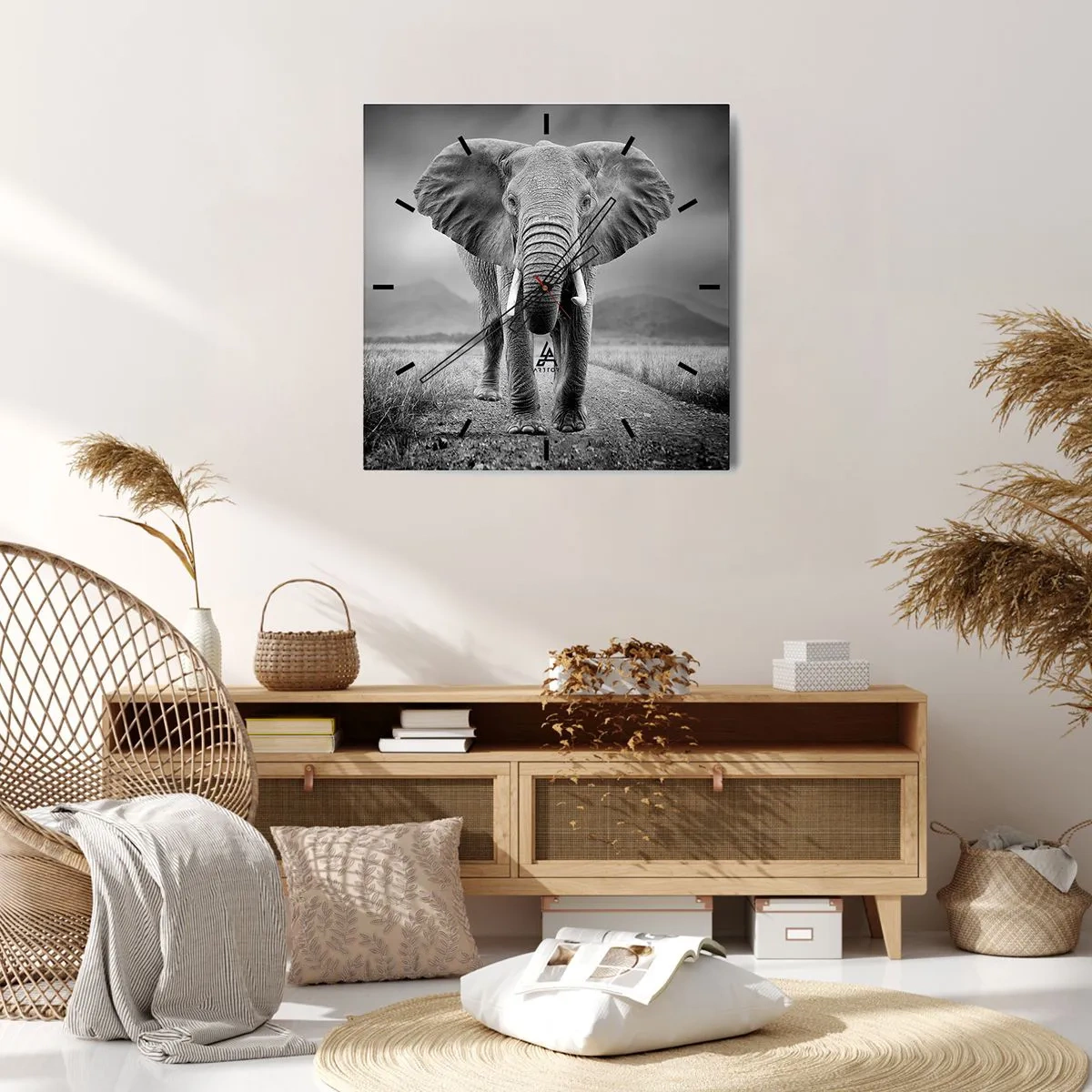 Vægur, Uret - Værten byder velkommen til - 40x40 cm