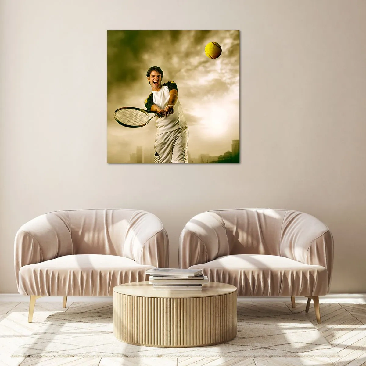 Billede på glas - Energi og glæde - 30x30 cm