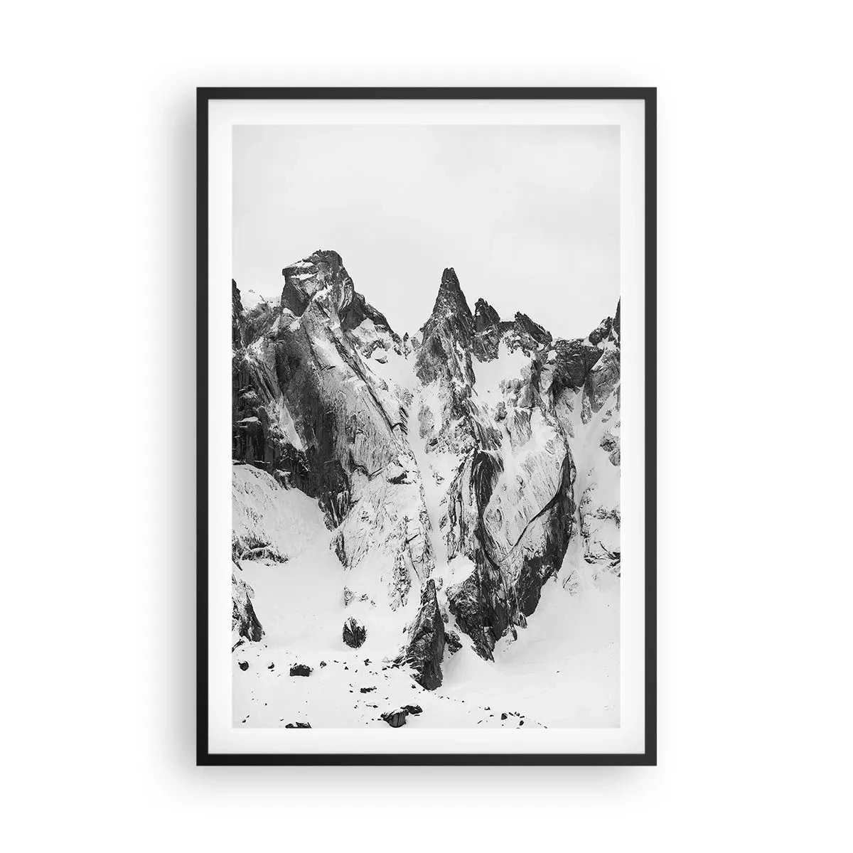 Plakat i sort ramme - Granit truende højderyg - 61x91 cm