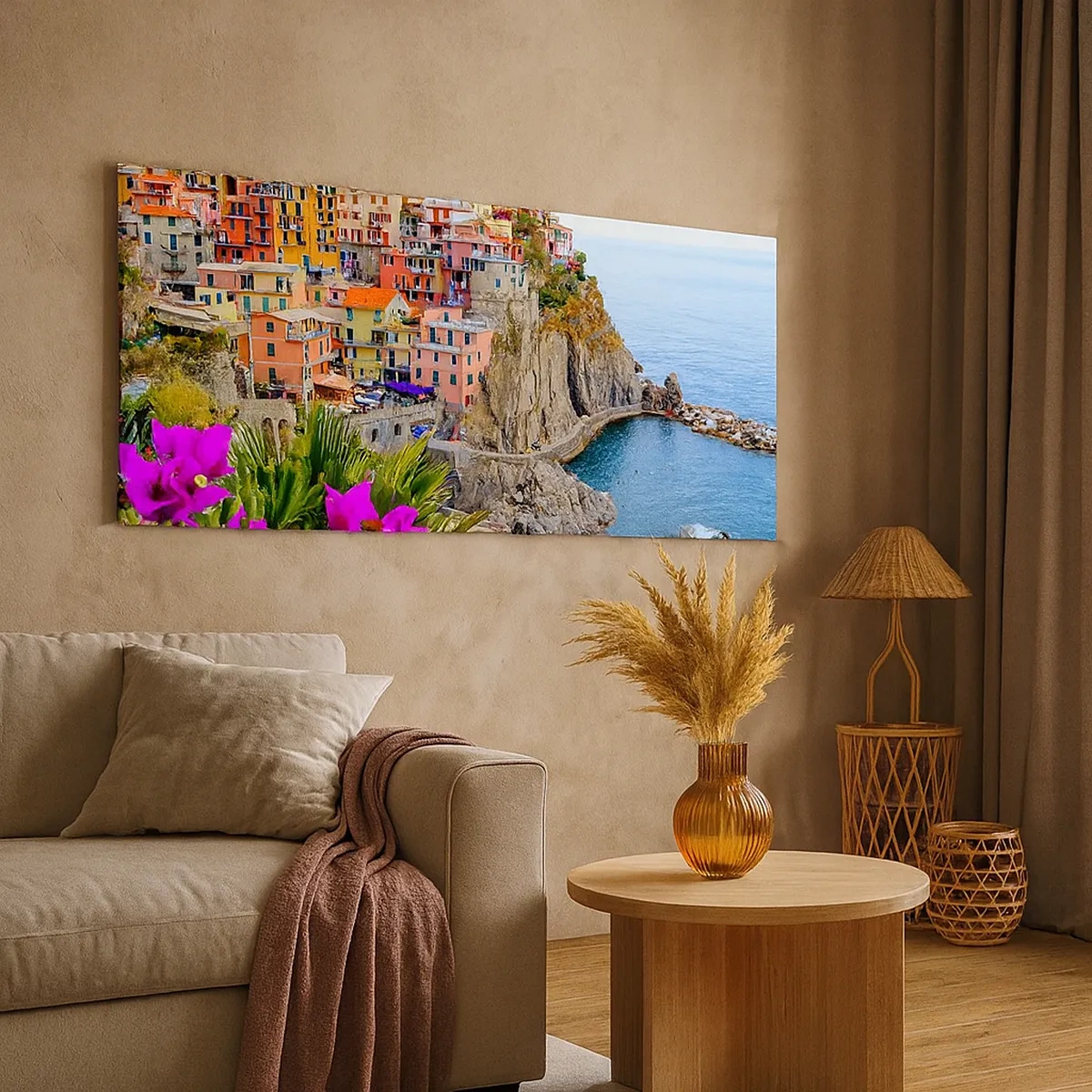 Lærredstryk - Billede på lærred - En grinende by - 30x30 cm