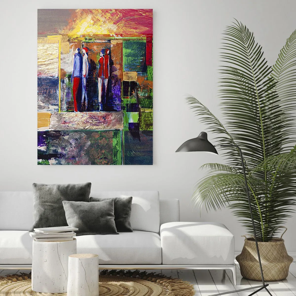 Billede på glas - Forhold og følelser - 80x120 cm