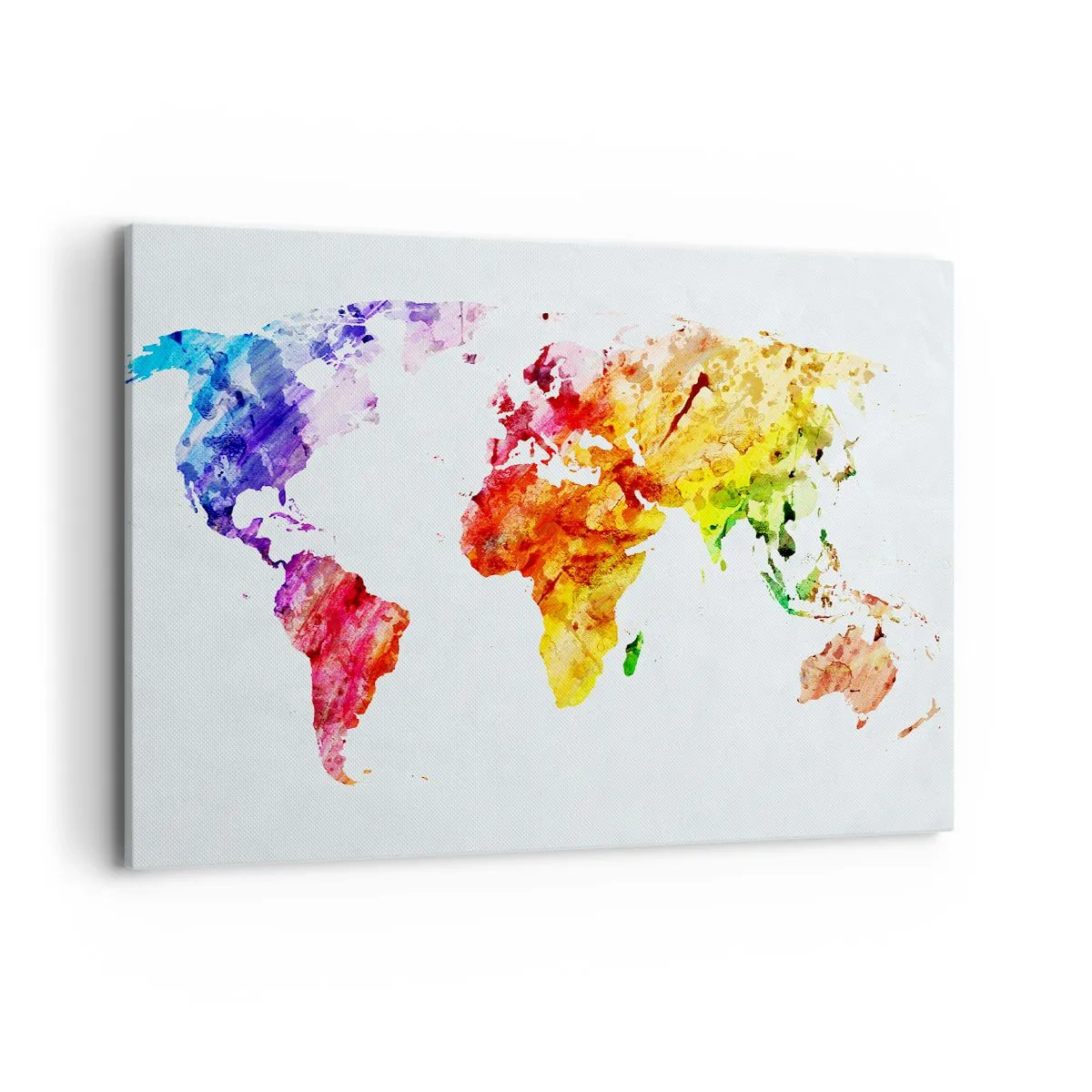 Lærredstryk - Billede på lærred - Alle verdens farver - 100x70 cm