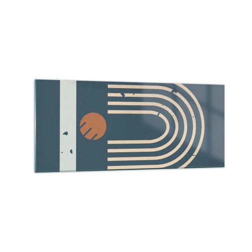 Billede på glas - Geometri på granatæble - 120x50 cm