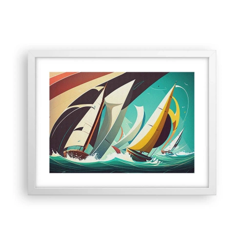 Plakat i hvid ramme - Tæt på og personligt med elementerne - 40x30 cm