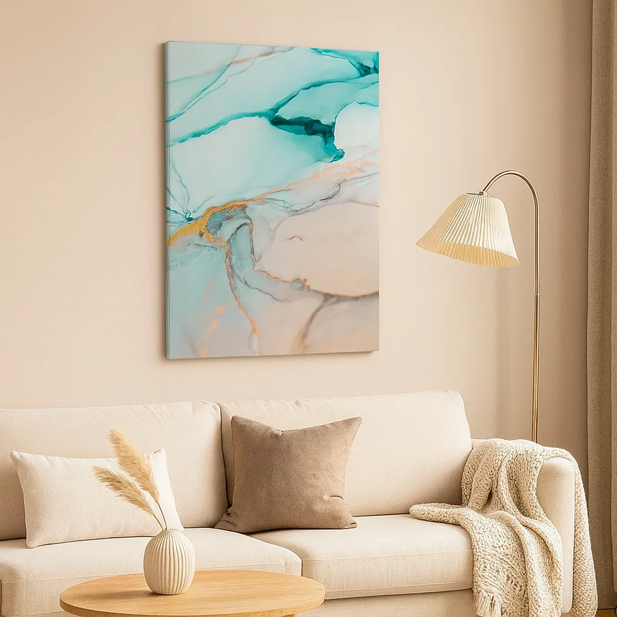 Lærredstryk - Billede på lærred - Dans af former og farver - 50x70 cm