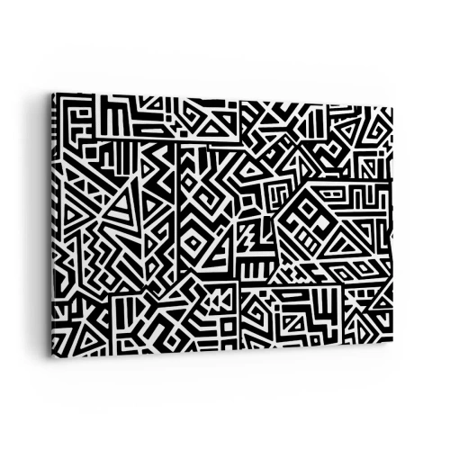 Lærredstryk - Billede på lærred - Præcolumbiansk sammensætning - 120x80 cm