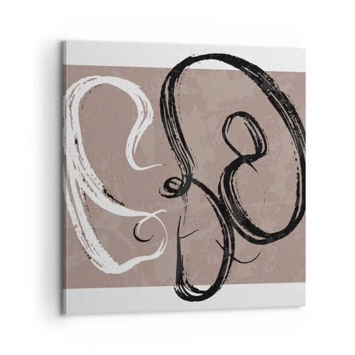 Lærredstryk - Billede på lærred - Komposition - en søgen efter fuldstændighed - 60x60 cm
