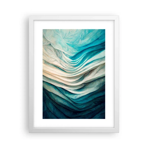 Plakat i hvid ramme - Blå umættelighed - 30x40 cm