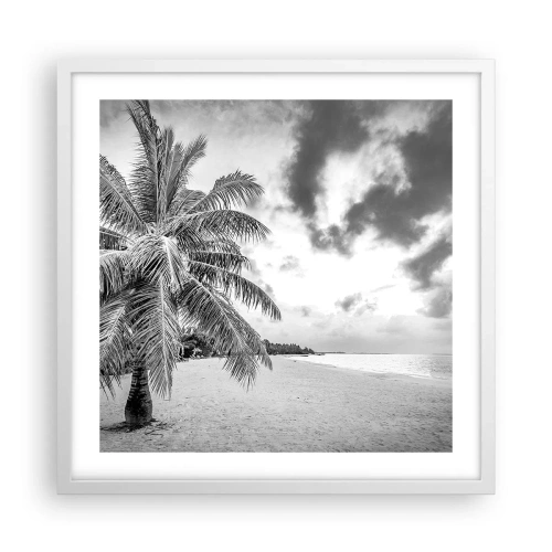 Plakat i hvid ramme - Når du længes efter ensomhed.... - 50x50 cm