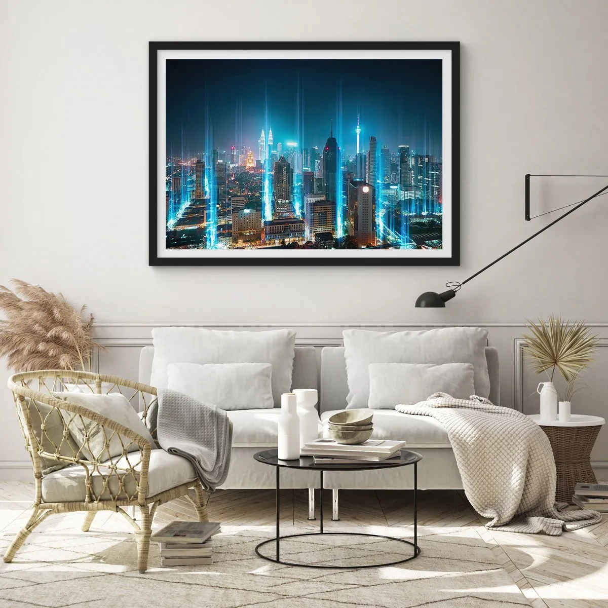 Plakat i sort ramme - Berlin til himlen - 100x70 cm