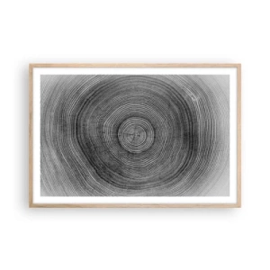 Plakat i ramme af lyst egetræ - Et tegn på tiden - 91x61 cm