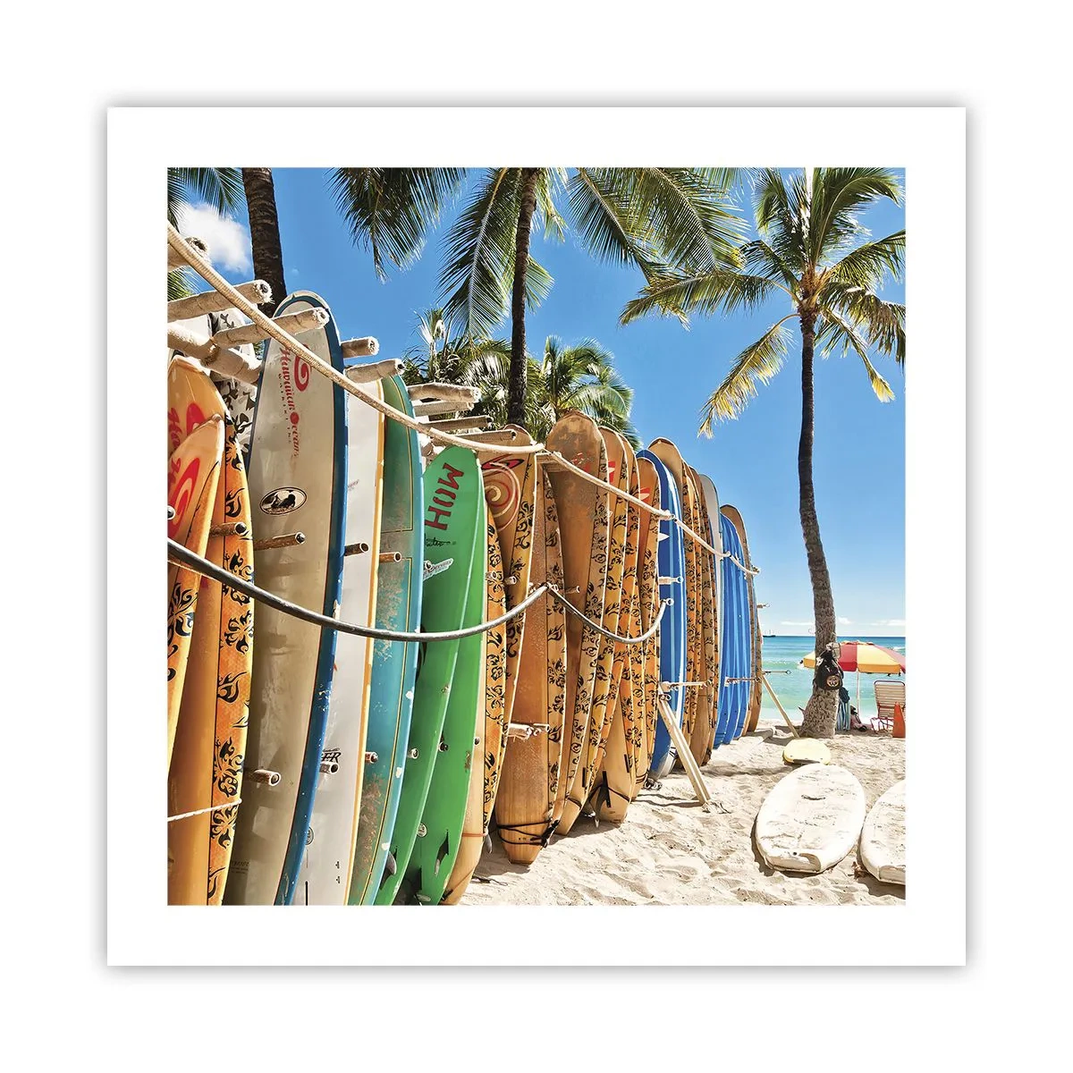 Plakat - Solrig sjov - 50x50 cm