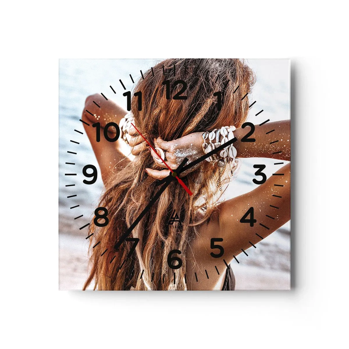 Vægur, Uret - Søster af vand og solskin - 30x30 cm