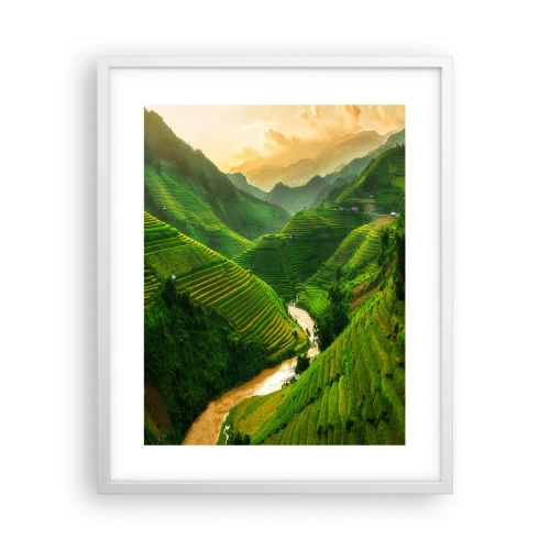Plakat i hvid ramme - Vietnamesisk dal - 40x50 cm