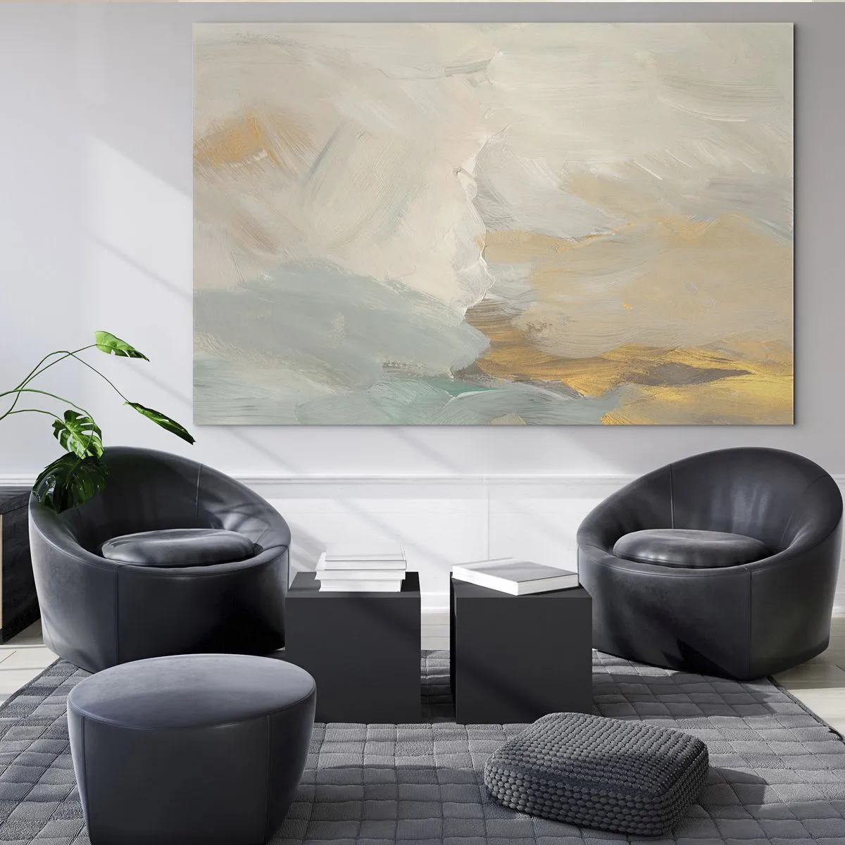 Billede på glas - Abstraktion - blidhedens land - 120x80 cm