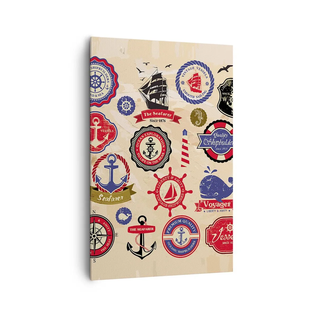 Lærredstryk - Billede på lærred - Sejlsportsbroderskab - 80x120 cm