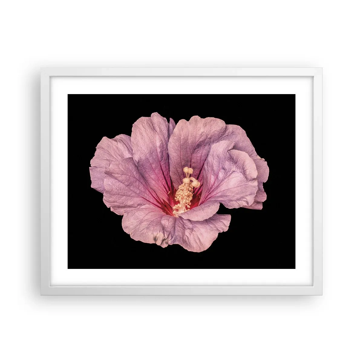 Plakat i hvid ramme - Lige i hjertet - 50x40 cm