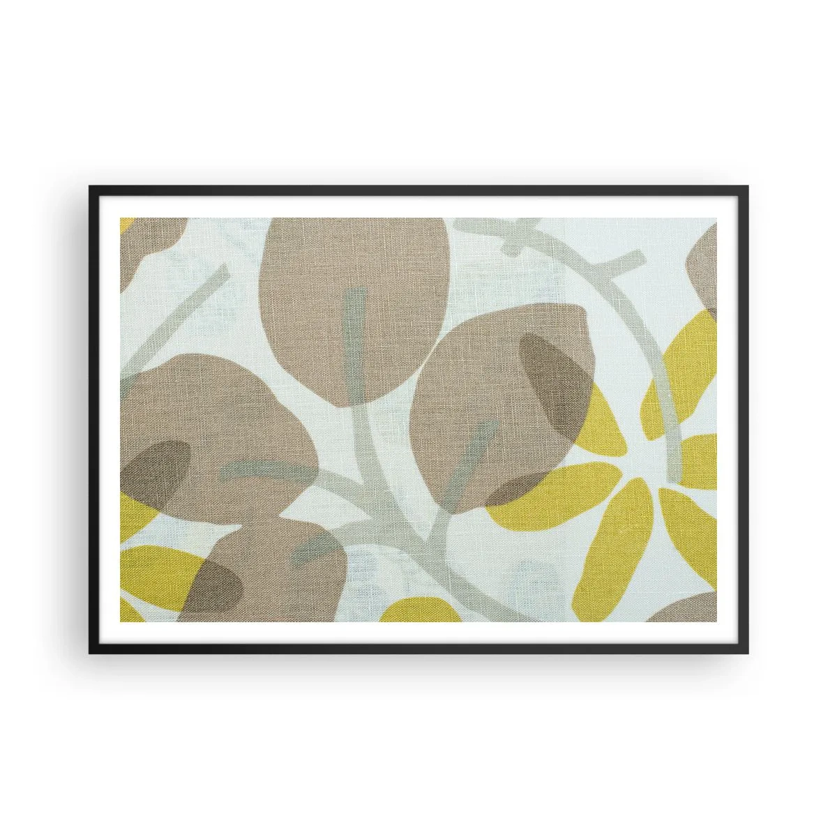 Plakat i sort ramme - Komposition i solskinnet - 100x70 cm