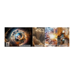 Prøve Fototapet Premium Canvas - Begyndelse - Univers, Kosmos, Galaxy - 100x30 cm