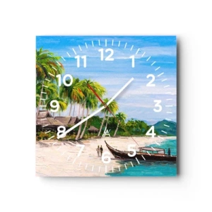 Vægur, Uret - En eksotisk drøm - 40x40 cm