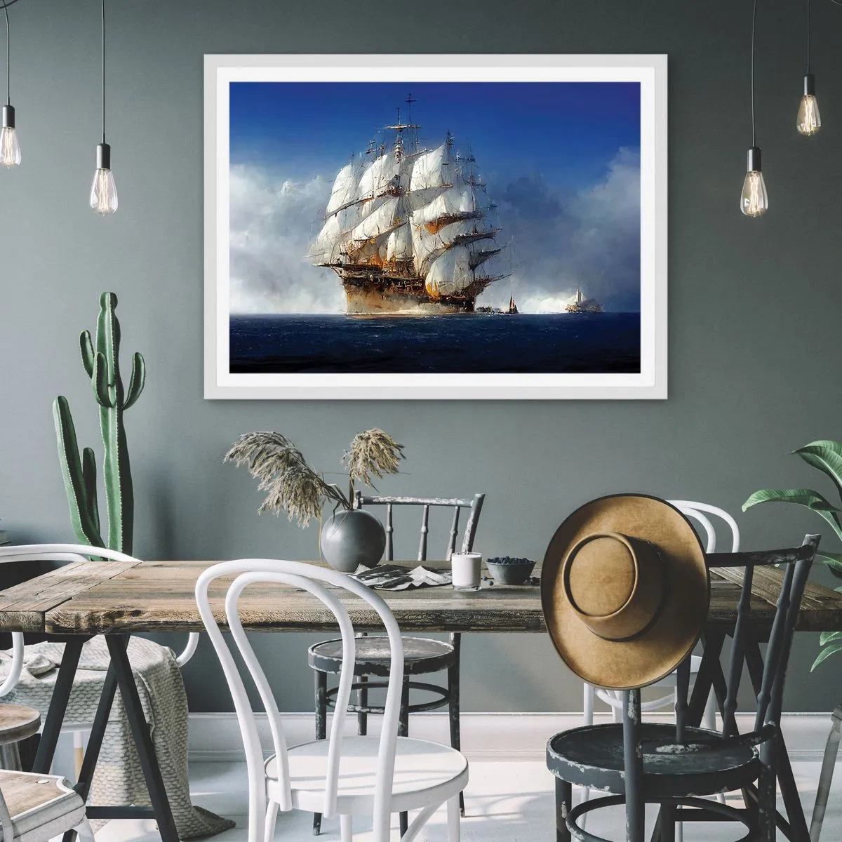 Plakat i hvid ramme - Den store herlighed! - 91x61 cm