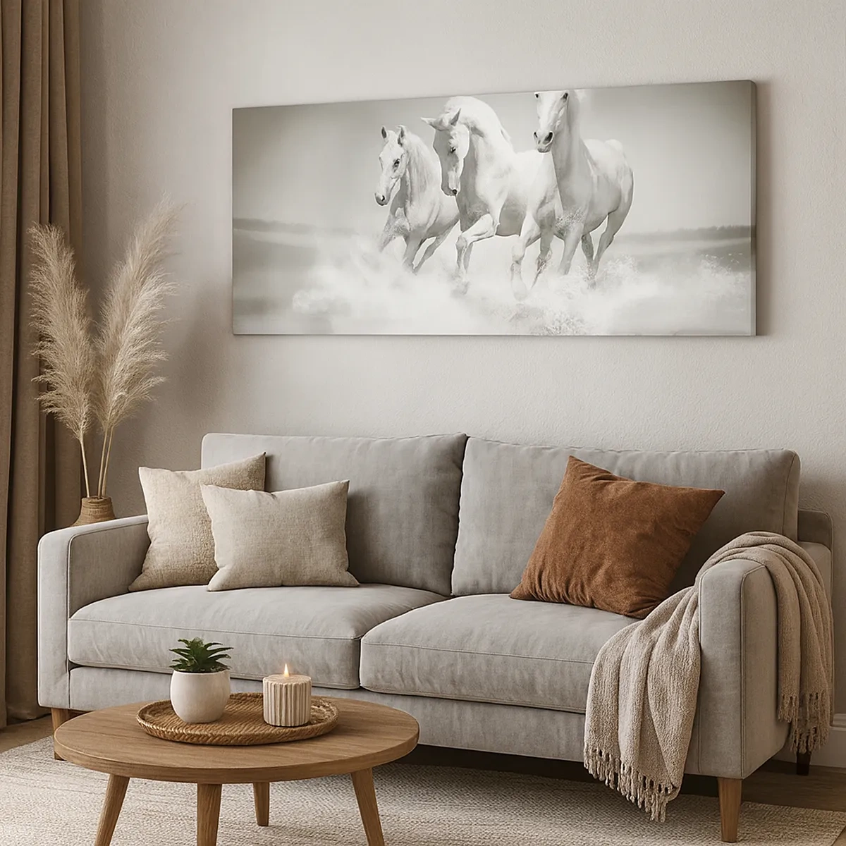 Lærredstryk - Billede på lærred - Hvid galskab - 30x30 cm