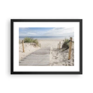 Plakat i sort ramme - Ud over horisonten - 40x30 cm