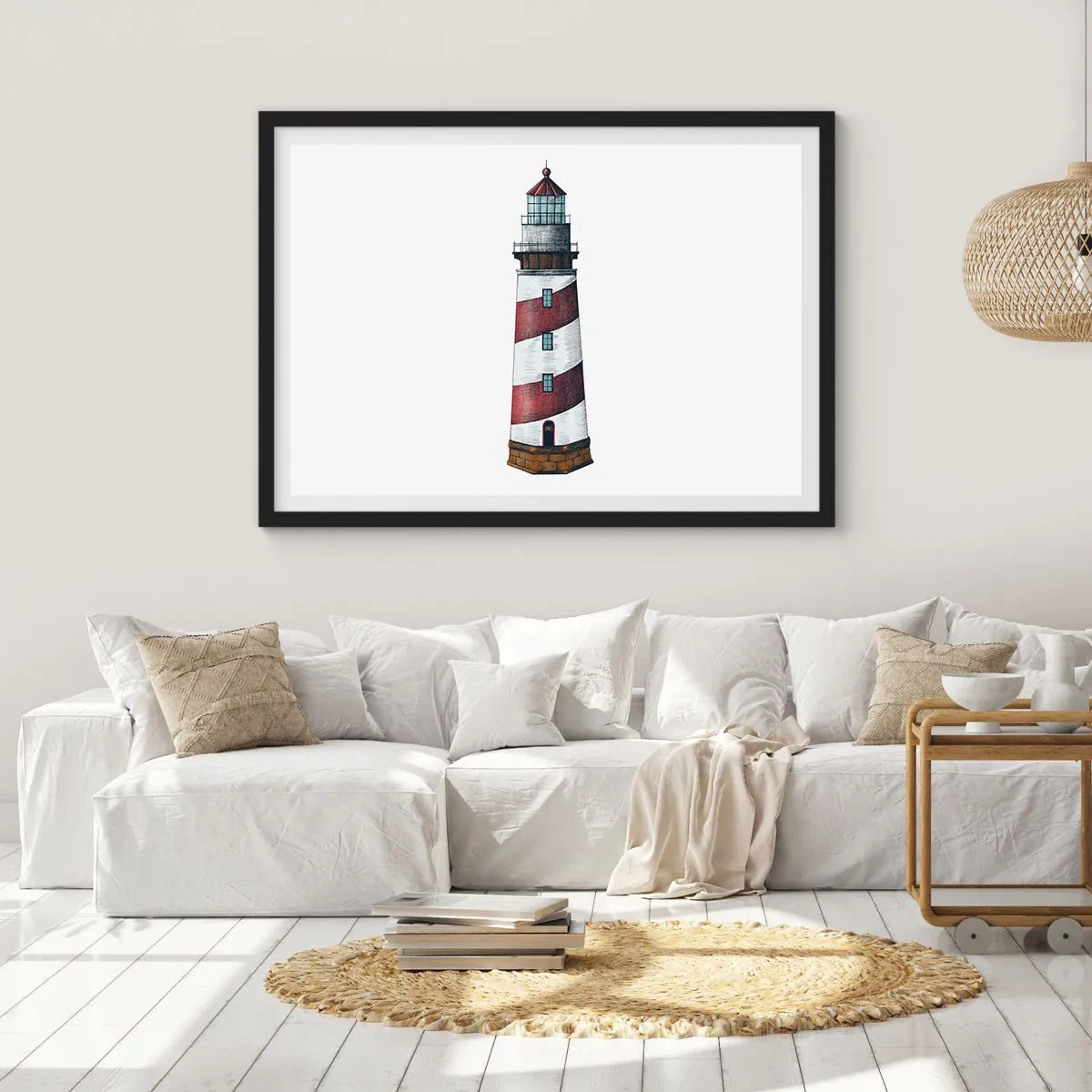 Plakat i sort ramme - Altid på vagt - 100x70 cm