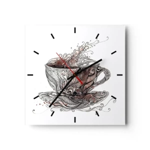 Vægur, Uret - Te er godt til alt - 30x30 cm