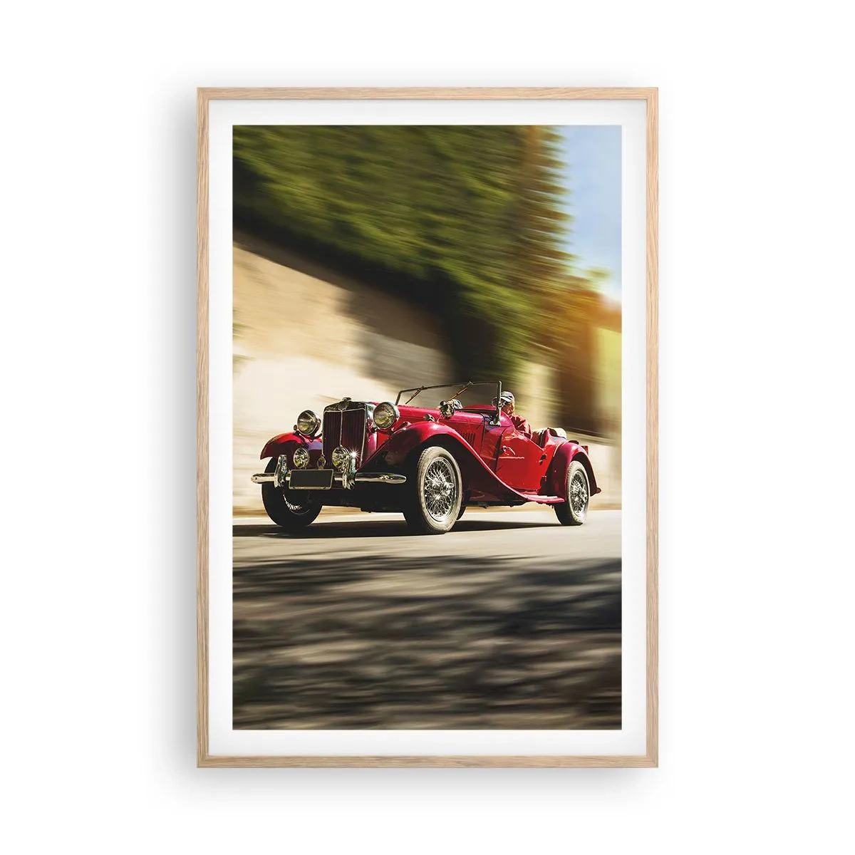 Plakat i ramme af lyst egetræ - Smukkere end Nike fra Samothrake - 61x91 cm