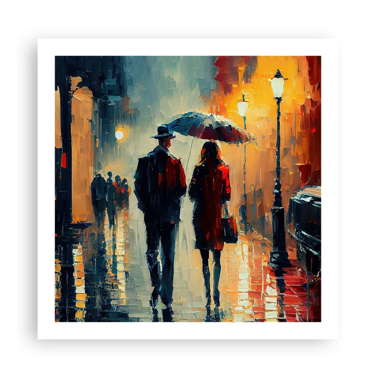Plakat - Urban kærlighedshistorie - 60x60 cm
