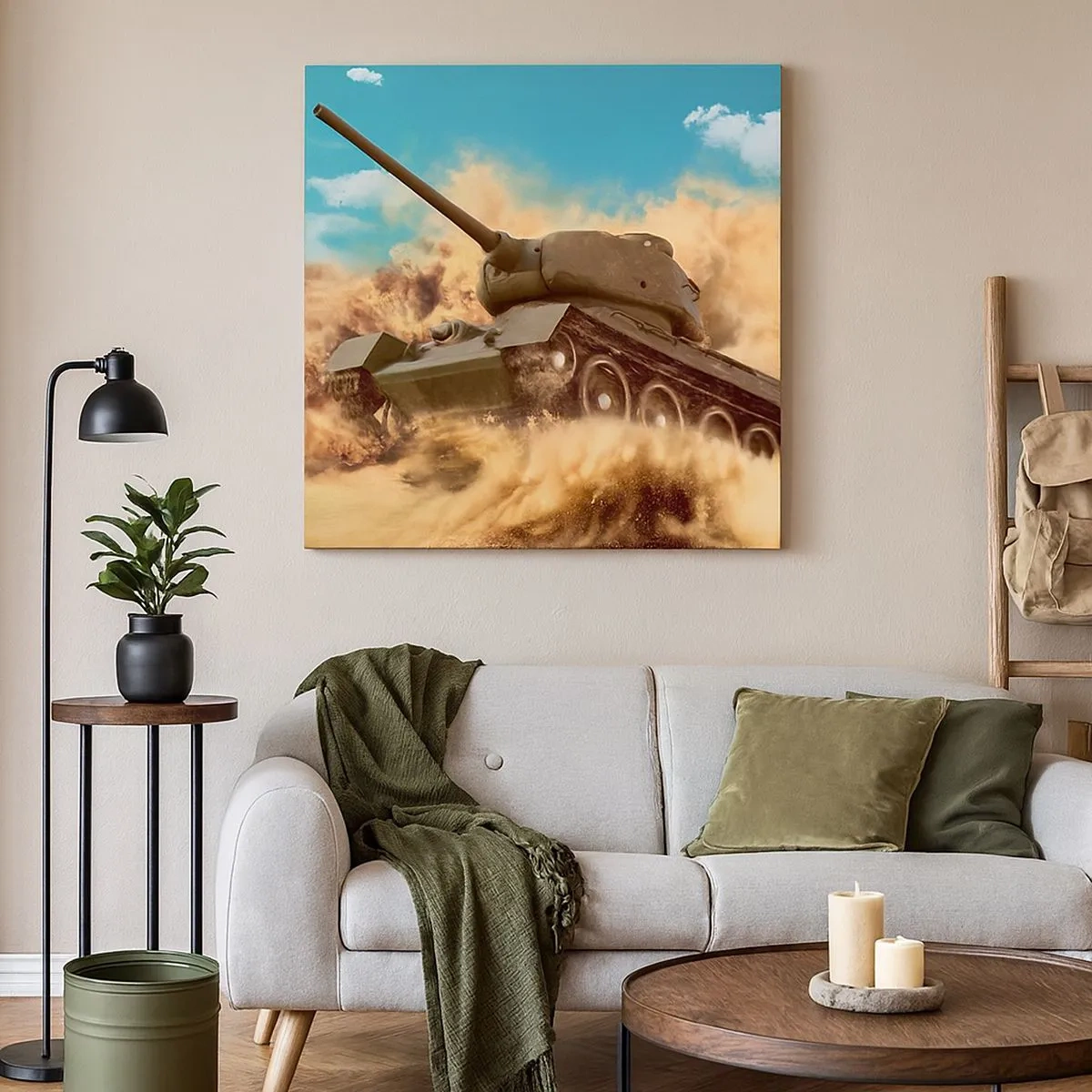 Lærredstryk - Billede på lærred - Ikke at slå - 30x30 cm