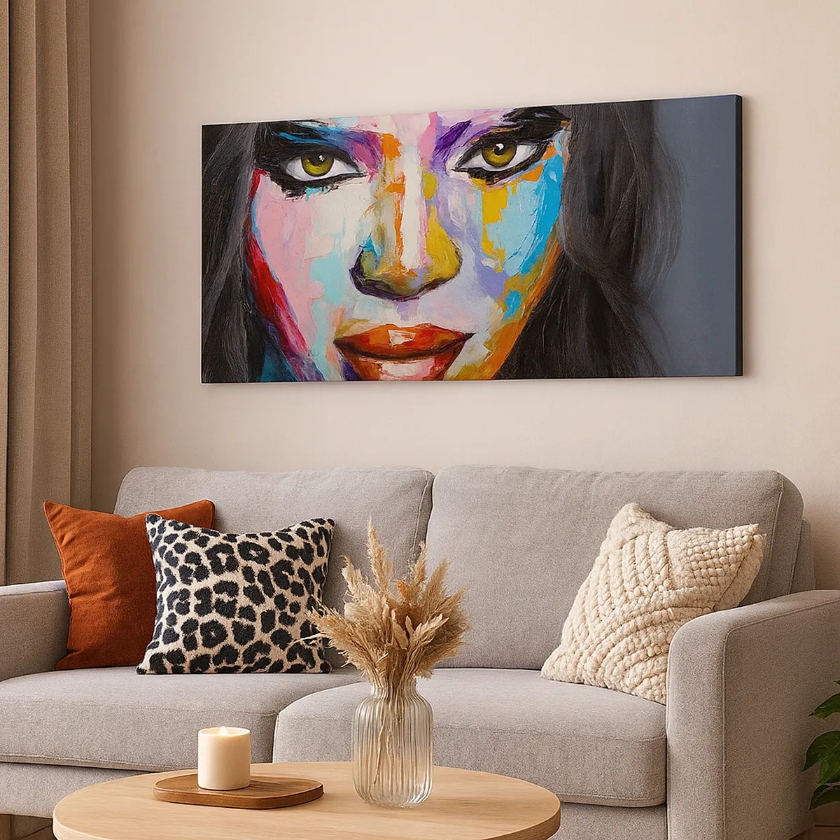 Lærredstryk - Billede på lærred - Du kan ikke tage dine øjne fra - 30x30 cm