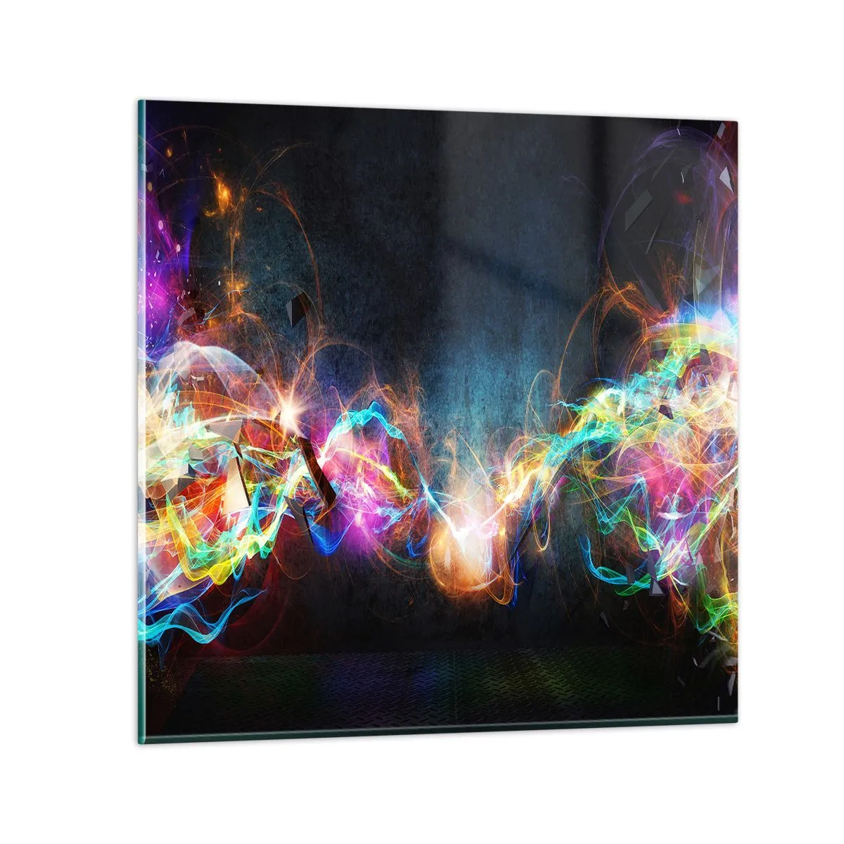 Billede på glas - Glædeligt imod mørket - 70x70 cm