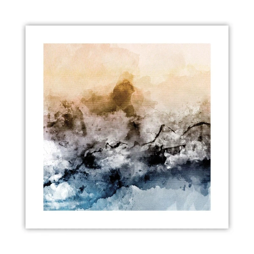 Plakat - Sænket i en tågesvirvel - 40x40 cm