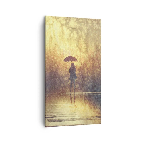 Lærredstryk - Billede på lærred - Jeg føler, at der er nogen, der kigger på mig - 45x80 cm