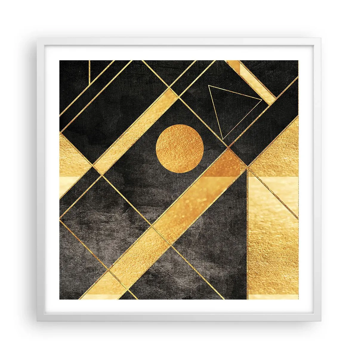 Plakat i hvid ramme - Ørkenens sol - 60x60 cm