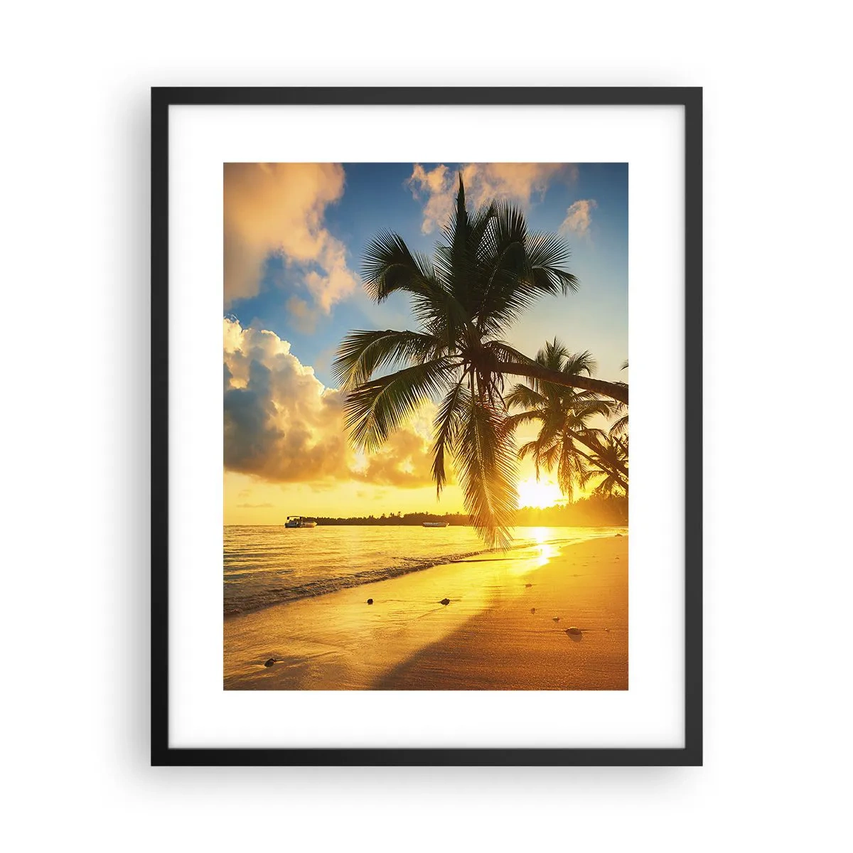 Plakat i sort ramme - Caribisk drøm - 40x50 cm